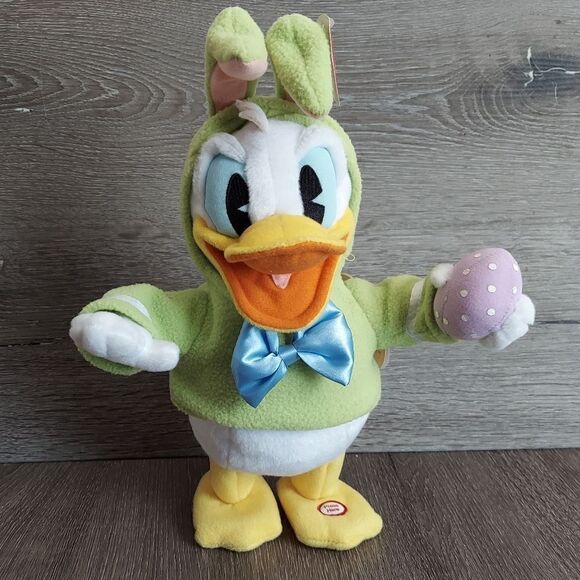 Hallmark "Dont Pull My Ears" Donald Duck Sound & Motion Disney Easter 15" TOY - Picture 1 of 6